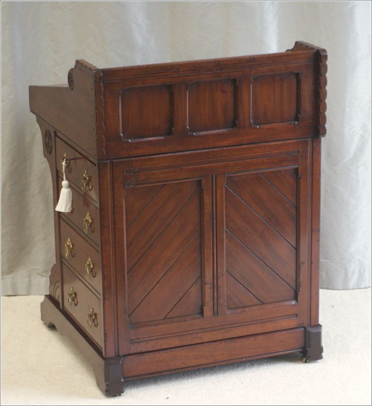 4027 Antique Walnut Arts & Crafts Davenport Desk (7)